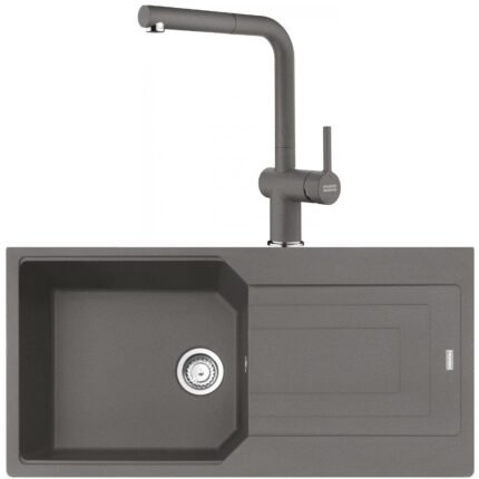 Franke Urban UBG 611-100 Stone Grey Granit Eviye-Active Plus Doccia 2.0 Batarya Seti