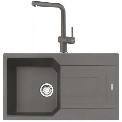 Franke Urban UBG 611-86 Stone Grey Granit Eviye-Active Plus Doccia 2.0 Batarya Seti