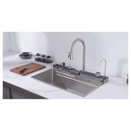 GL General GLPR 7546 Dijital Premium Silver Inox Akıllı Şelale Eviye