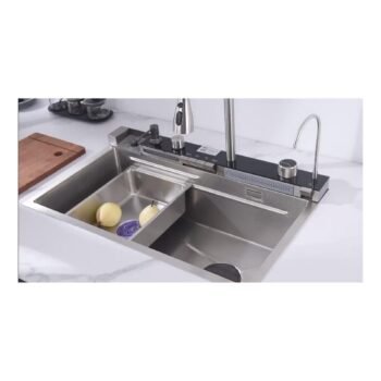 GL General GLPR 7546 Dijital Premium Silver Inox Akıllı Şelale Eviye - Görsel 3