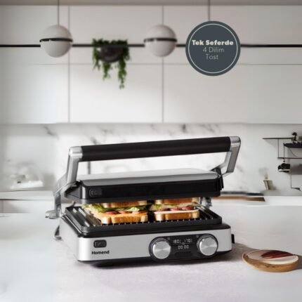 Homend Grilliant 1340H Inox Tost ve Izgara Makinesi