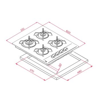 Teka Ankastre Set Beyaz ( Hak 625 Wh - ATV 60 Wh- GBC 64002 KBC Wh) - Görsel 6