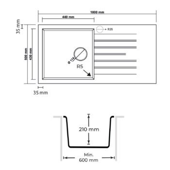 Real Stone P015 Laodikya 100 XL Krem Granit Mutfak Evyesi 100x50 Cm - Görsel 2