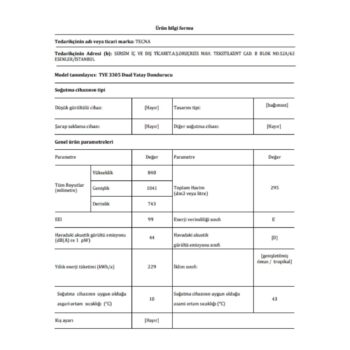 Tecna CF3320 TYE 3305 Dual Yatay Derin Dondurucu 305 L - Görsel 4