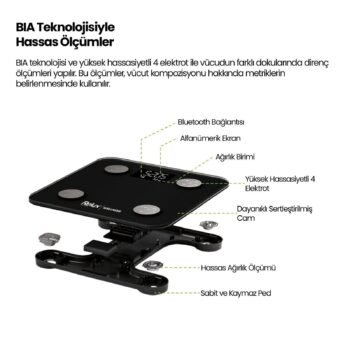 Relux RBS2000 Akıllı Vücut Analiz Tartısı Baskül - Görsel 5