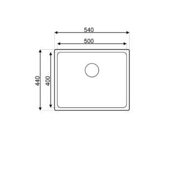 Asil AS 359 40.50 Radus Tezgah Altı Keten Doku 304 Paslanmaz Çelik Eviye - Görsel 2