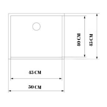 GL General 45X40 Bakır Petek Dokulu Çelik Mutfak Eviyesi 304 Paslanmaz Çelik 1mm - Görsel 4