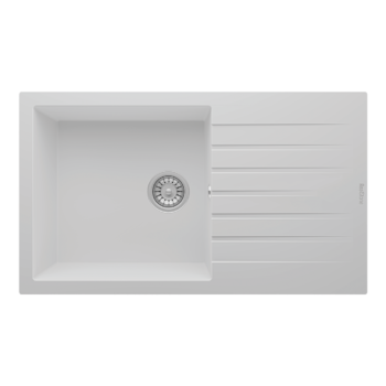 Real P014 LOADİKYA 86 XL Beyaz Granit Mutfak Eviyesi 86X50 cm - Görsel 2