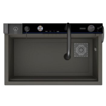 Real Stone Victoria Granit Akıllı Eviye Seti Gri 75.5X47 cm