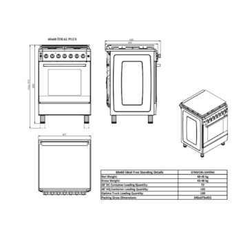 GL General GLF 6040RK 60 CM Kuzine Rustik Krem Fırın - Görsel 2