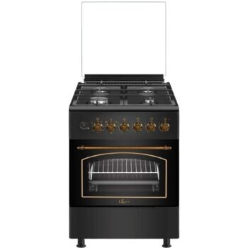 GL General GLF 6040RS 60 CM Kuzine Rustik Siyah Fırın