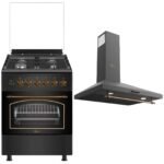 GL General GLF 6040RK Fırın-GLD 021RS Rustik 60 cm Siyah Kuzine Set