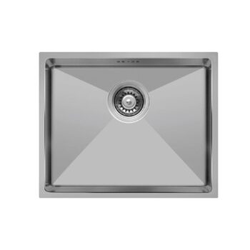 Livinox 40x60 cm Tek Gözlü Damlalıksız 1 mm Polisajlı Tezgah Altı Paslanmaz Çelik Eviye