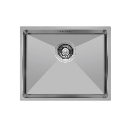 Livinox 50x40 cm Tek Gözlü Damlalıksız 1 mm Polisajlı Tezgah Altı Paslanmaz Çelik Eviye