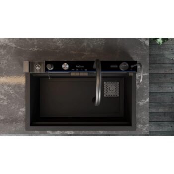 Real Stone Victoria Granit Akıllı Eviye Seti Siyah 75.5X47 cm - Görsel 3