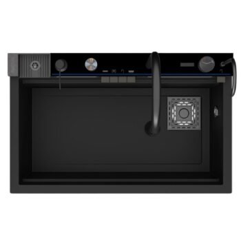 Real Stone Victoria Granit Akıllı Eviye Seti Siyah 75.5X47 cm