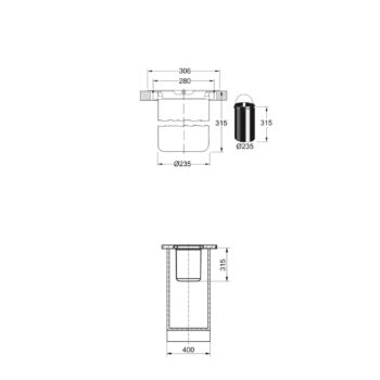 Franke Ankastre Tezgah Üstü Çöp Kovası - Görsel 3