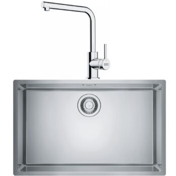 Franke Maris Mrx 110-70 Tek Gözlü Eviye + Franke LİNA L Krom Spiralli Mutfak Eviye Bataryası Seti (Krom)