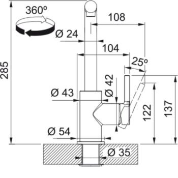 Franke Maris Mrx 110-70 Tek Gözlü Eviye + Franke LİNA L Krom Spiralli Mutfak Eviye Bataryası Seti (Krom) - Görsel 5
