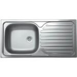 Livinox Dorian86 43,5x86cm Tek Gözlü Desenli Tezgah Üstü Sağ Damlalıklı Paslanmaz Çelik Mutfak Eviye