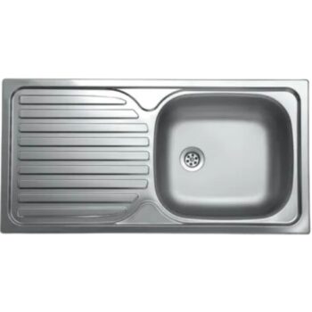 Livinox Dorian86 43,5x86cm Tek Gözlü Desenli Tezgah Üstü Sol Damlalıklı Paslanmaz Çelik Mutfak Eviyesi