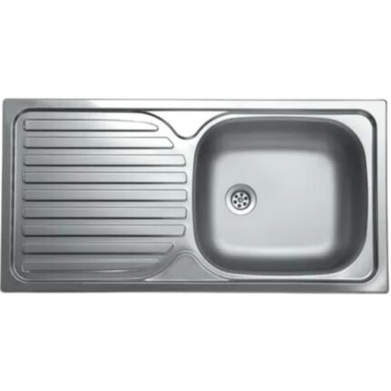 Livinox Dorian86 43,5x86cm Tek Gözlü Desenli Tezgah Üstü Sol Damlalıklı Paslanmaz Çelik Mutfak Eviyesi