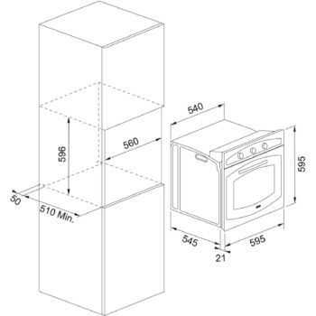 Franke Country Fco 86 H Pw Krem Ankastre Fırın - Görsel 3