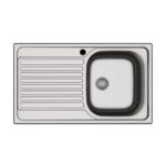 Hafele Capua 04 86x50 cm Sol Damlalıklı Paslanmaz Çelik Mutfak Eviyesi