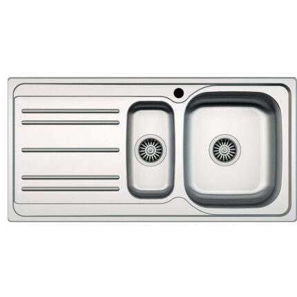 Hafele Capua 05 100x50 cm Dekorlu Sol Damlalıklı Paslanmaz Çelik Mutfak Eviyesi