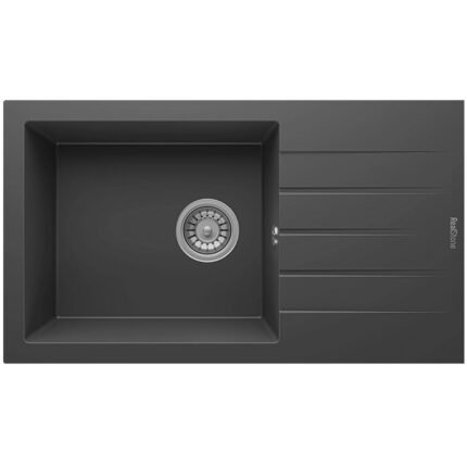 Real Stone P010 ASSOS 76 XL Antrasit Granit Mutfak Eviyesi 76x43.5 cm