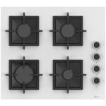 GL General GLO 206SC BASK Kare Beyaz Cam 60cm Döküm Ankastre Ocak