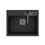 Real Stone Perge Granit Akıllı Eviye Seti Antrasit 60x49cm