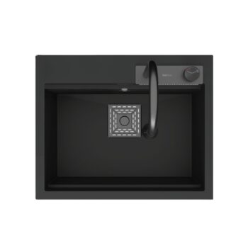 Real Stone Perge Granit Akıllı Eviye Seti Antrasit 60x49cm