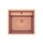 Crauf Poli 6301 PVD Bakır Tek Gözlü 51x58 cm Paslanmaz Çelik Mutfak Eviyesi