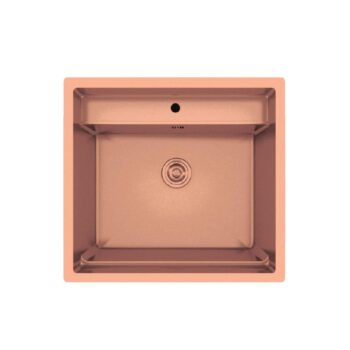 Crauf Poli 6301 PVD Bakır Tek Gözlü 51x58 cm Paslanmaz Çelik Mutfak Eviyesi