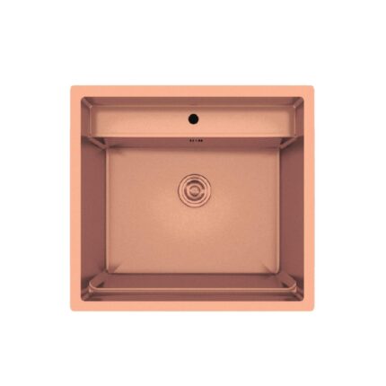 Crauf Poli 6301 PVD Bakır Tek Gözlü 51x58 cm Paslanmaz Çelik Mutfak Eviyesi