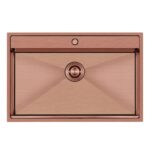 Crauf Poli 6303 PVD Bakır Tek Gözlü 51x78 cm Paslanmaz Çelik Mutfak Eviyesi