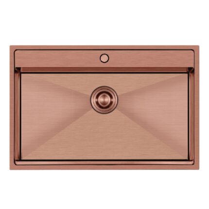 Crauf Poli 6303 PVD Bakır Tek Gözlü 51x78 cm Paslanmaz Çelik Mutfak Eviyesi