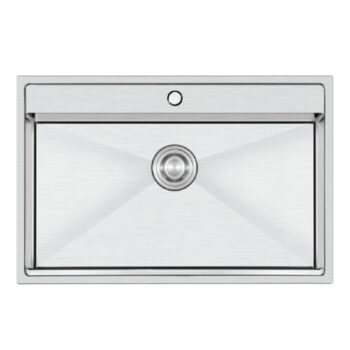 Crauf Poli 6303 PVD Inox Tek Gözlü 51x78 cm Paslanmaz Çelik Mutfak Eviyesi