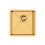 Crauf Stella 4444 PVD Altın 40x40 El Yapımı Paslanmaz Çelik Mutfak Eviyesi