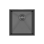 Crauf Stella 4444 PVD Füme Siyah 40x40 El Yapımı Paslanmaz Çelik Mutfak Eviyesi