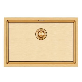 Crauf Stella 4454 PVD Altın 50x40 El Yapımı Paslanmaz Çelik Mutfak Eviyesi