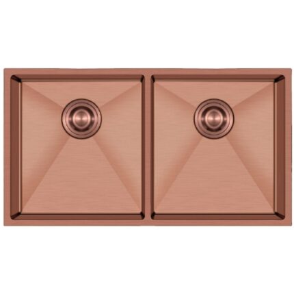 Crauf Stella 4580 PVD Bakır 2 Gözlü Paslanmaz Çelik Mutfak Eviyesi