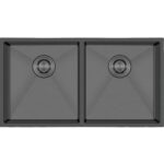 Crauf Stella 4580 PVD Füme 2 Gözlü Paslanmaz Çelik Mutfak Eviyesi