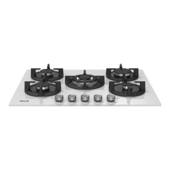 Tecna 8481 5 Gözlü 70 cm Döküm ızgara Beyaz Ankastre Ocak - Görsel 2