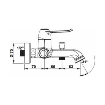 Hafele Anton Banyo Bataryası Parlak Altın - Görsel 2