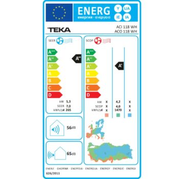 Teka  ACI 118 WH / ACO 118 WH 18.000 BTU/h soğutma  19.000 BTU/h ısıtma Inverter Duvar Tipi Klima - Görsel 5