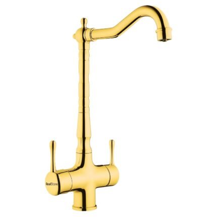 Real Stone Ares Rustik Arıtmalı Gold Mutfak Eviye Bataryası