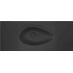 Real Stone Avocado Etajerli 100x50 Antrasit Granit Banyo Lavabosu