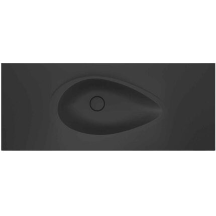 Real Stone Avocado Etajerli 90x50 Antrasit Granit Banyo Lavabosu